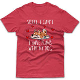 Sorry, I have plans with my dog (Shiba Inu) T-shirt