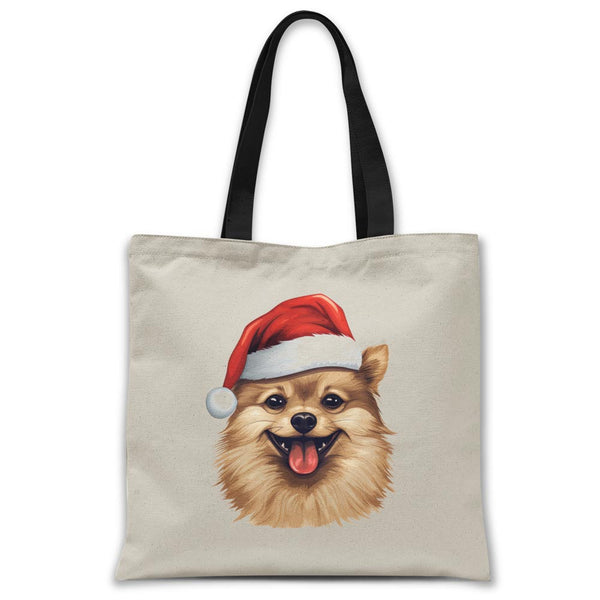 Christmas-pomeranian-dog-tote-bag
