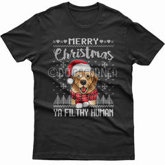 merry-christmas-filthy-human-golden-retriever-t-shirt