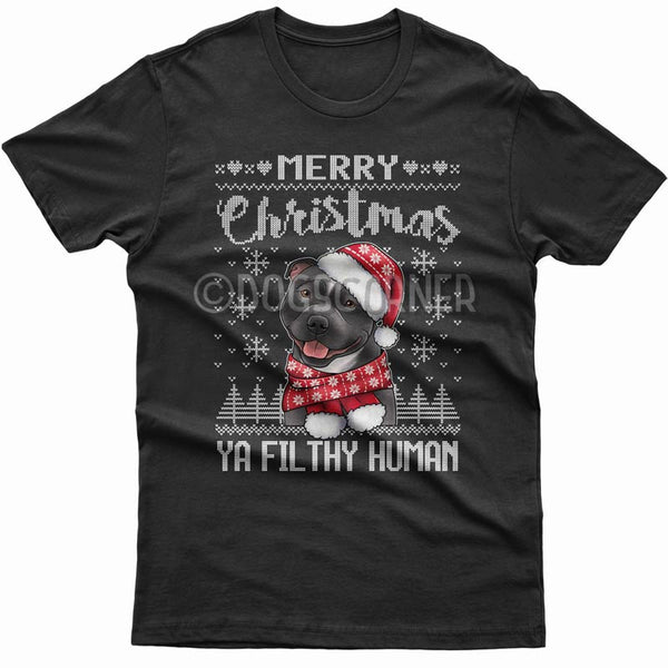 merry-christmas-filthy-human-staffy-t-shirt