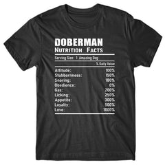 doberman-nutrition-facts-cool-t-shirt