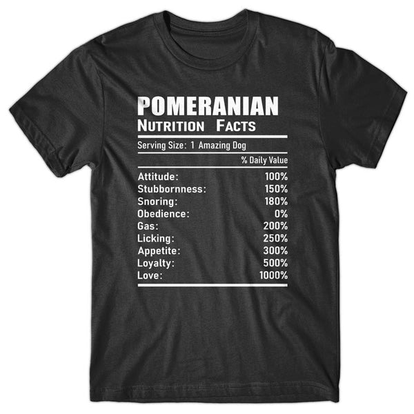 Pomeranian Nutrition Facts T-shirt