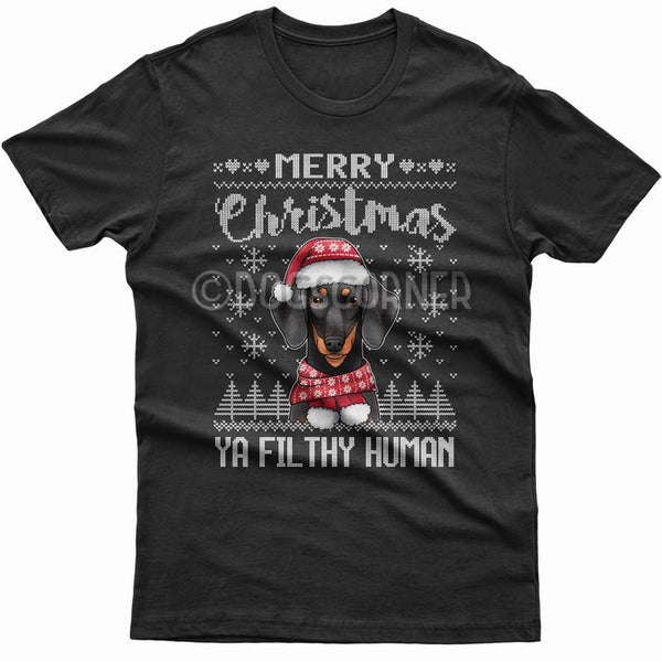 merry-christmas-filthy-human-dachshund-t-shirt