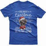 Merry Christmas you filthy human T-shirt (Weimaraner)