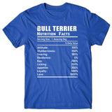 Bull Terrier Nutrition Facts T-shirt