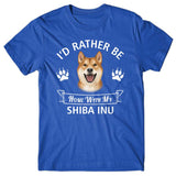 I'd rather stay home with my Shiba Inu T-shirt