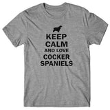 Keep calm and love Cocker Spaniel T-shirt