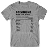 Greyhound Nutrition Facts T-shirt