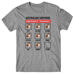 Australian Shepherd obedience training T-shirt