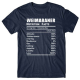 Weimaraner Nutrition Facts T-shirt