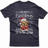Merry Christmas you filthy human T-shirt (Golden Retriever)