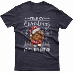 merry-christmas-filthy-human-cavoodle-t-shirt