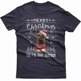 Merry Christmas you filthy human T-shirt (Great Dane)