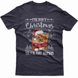 Merry Christmas you filthy human T-shirt (Pomeranian)