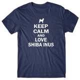 Keep calm and love Shiba Inus T-shirt