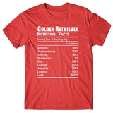 Golden Retriever Nutrition Facts T-shirt