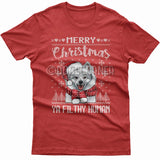 Merry Christmas you filthy human T-shirt (Japanese Spitz)