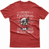 Merry Christmas you filthy human T-shirt (Australian Cattle Dog)