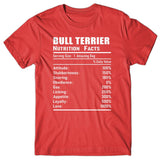 Bull Terrier Nutrition Facts T-shirt