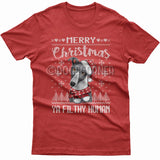 Merry Christmas you filthy human T-shirt (Greyhound)