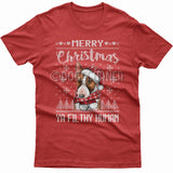 Merry Christmas you filthy human T-shirt (Bull Terrier)