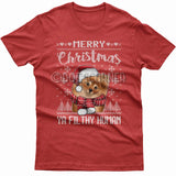 Merry Christmas you filthy human T-shirt (Pomeranian)