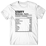 Staffy Nutrition Facts T-shirt