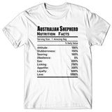 Australian Shepherd Nutrition Facts T-shirt