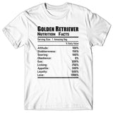 Golden Retriever Nutrition Facts T-shirt