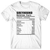 Greyhound Nutrition Facts T-shirt