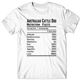 Australian Cattle Dog Nutrition Facts T-shirt