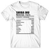 Shiba Inu Nutrition Facts T-shirt