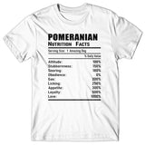 Pomeranian Nutrition Facts T-shirt