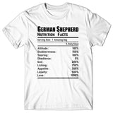German Shepherd Nutrition Facts T-shirt