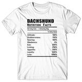 Dachshund Nutrition Facts T-shirt