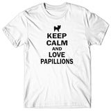 Keep calm and love Papillons T-shirt