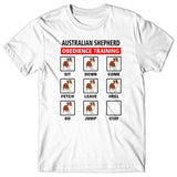 Australian Shepherd obedience training T-shirt