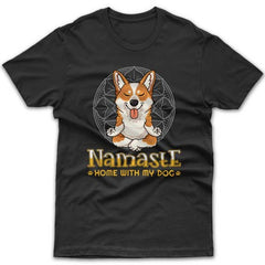 namaste-home-with-my-corgi-t-shirt