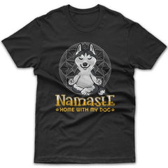 namaste-home-with-my-husky-t-shirt