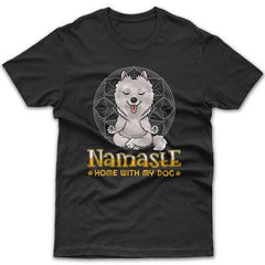 namaste-home-with-my-japanese-spitz-t-shirt
