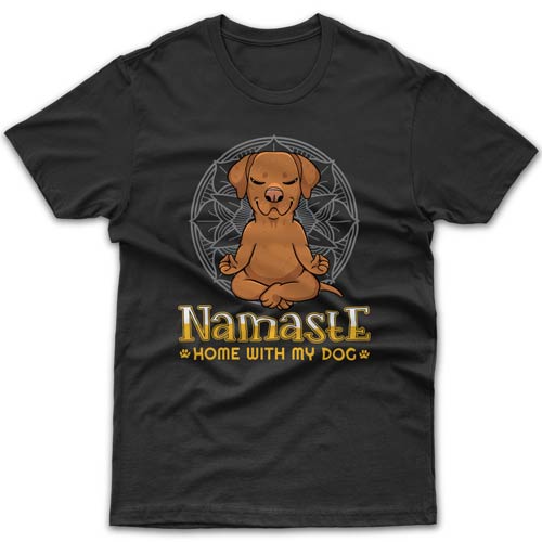 namaste-home-with-vizsla-t-shirt