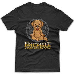 namaste-home-with-my-golden-retriever-t-shirt