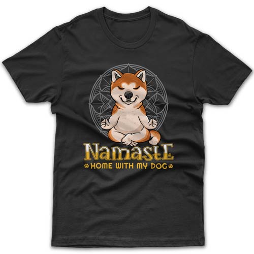 namaste-home-with-my-akita-t-shirt