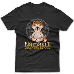 namaste-home-with-my-akita-t-shirt