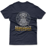 Namaste home with my dog (Weimaraner) T-shirt