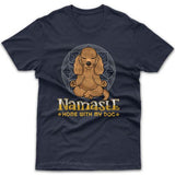 Namaste home with my dog (Cocker Spaniel) T-shirt