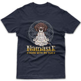 Namaste home with my dog (German Pointer) T-shirt