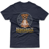 Namaste home with my dog (Boxer) T-shirt
