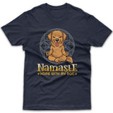 Namaste home with my dog (Golden Retriever) T-shirt