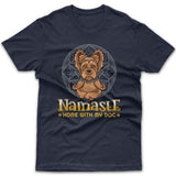 Namaste home with my dog (Yorkshire Terrier) T-shirt